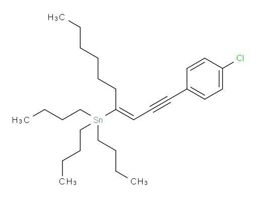 (E)-tributyl(1-(4-chlorophenyl)dec-3-en-1-yn-4-yl)stannane