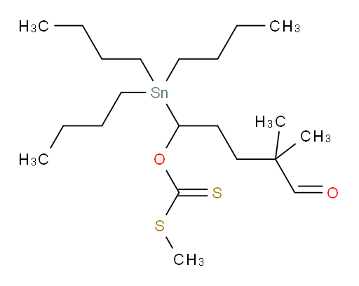 O-(4,4-dimethyl-5-oxo-1-(tributylstannyl)pentyl) S-methyl carbonodithioate