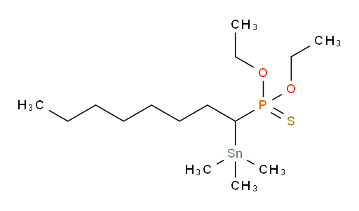 O,O-diethyl (1-(trimethylstannyl)octyl)phosphonothioate