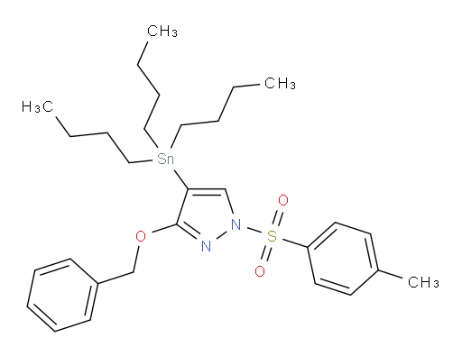 3-(benzyloxy)-1-tosyl-4-(tributylstannyl)-1H-pyrazole
