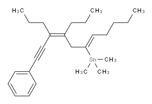 trimethyl((5Z,8Z)-9-(phenylethynyl)-8-propyldodeca-5,8-dien-6-yl)stannane