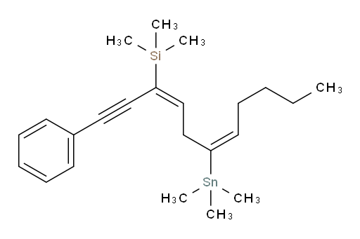 trimethyl((3E,6E)-1-phenyl-6-(trimethylstannyl)undeca-3,6-dien-1-yn-3-yl)silane