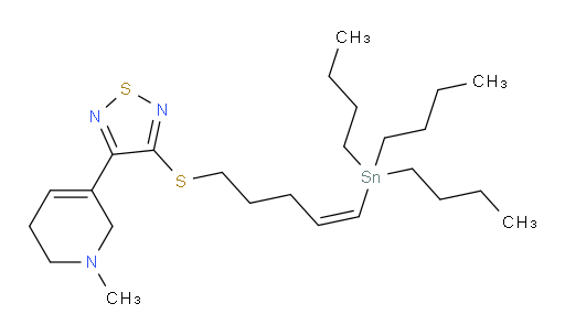 (Z)-3-(1-methyl-1,2,5,6-tetrahydropyridin-3-yl)-4-((5-(tributylstannyl)pent-4-en-1-yl)thio)-1,2,5-thiadiazole