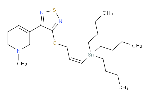 (Z)-3-(1-methyl-1,2,5,6-tetrahydropyridin-3-yl)-4-((3-(tributylstannyl)allyl)thio)-1,2,5-thiadiazole