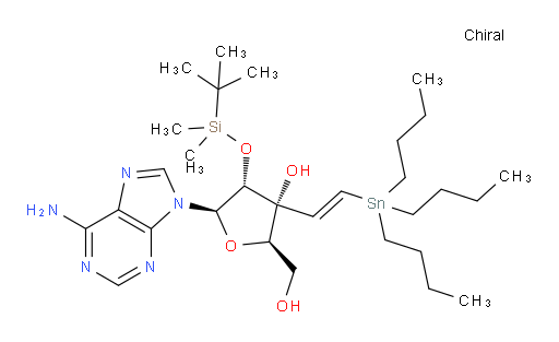 (2R,3R,4R,5R)-5-(6-氨基-9H-嘌呤-9-基)-4-((叔丁基二甲基sil氧基))-2-(羟甲基)-3-((E)-2-(三丁基锡基)乙烯基)四氢呋喃-3-醇
