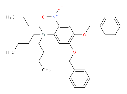 (4,5-双(苄氧基)-2-硝基苯基)三丁基锡烷