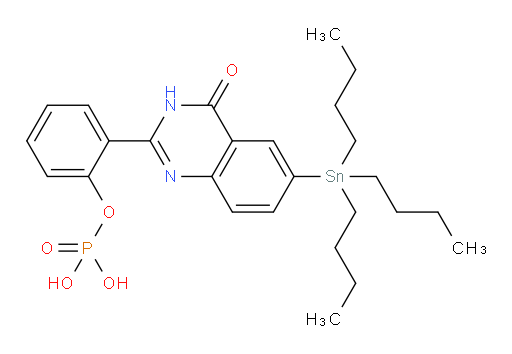 2-(4-氧代-6-(三丁基锡基)-3,4-二氢喹唑啉-2-基)苯基 二氢 磷酸酯
