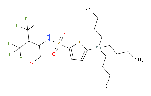5-(三丁基锡基)-N-(4,4,4-三氟-1-羟基-3-(三氟甲基)丁-2-基)噻吩-2-磺酰胺
