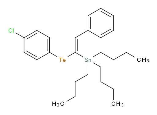 (E)-三丁基(1-((4-氯苯基)tellanyl)-2-苯基乙烯基)锡烷