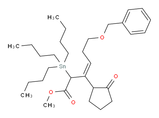 (Z)-methyl 6-(benzyloxy)-3-(2-oxocyclopentyl)-2-(tributylstannyl)hex-3-enoate