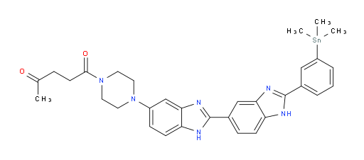 1-(4-(2'-(3-(trimethylstannyl)phenyl)-1H,1'H-[2,5'-bibenzo[d]imidazol]-5-yl)piperazin-1-yl)pentane-1,4-dione