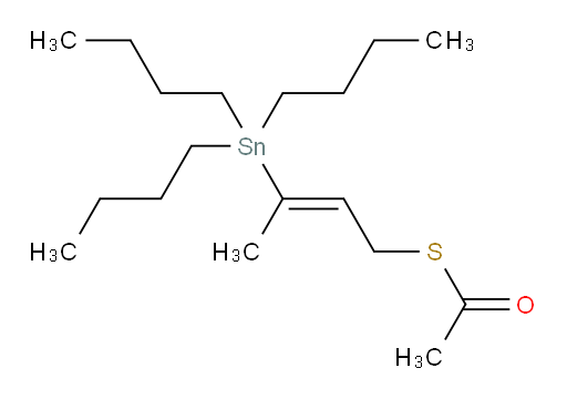 (E)-S-(3-(tributylstannyl)but-2-en-1-yl) ethanethioate