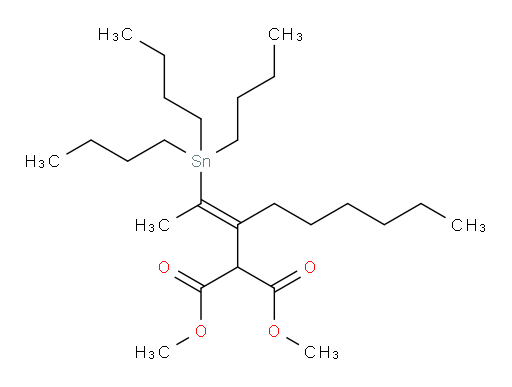 (E)-dimethyl 2-(2-(tributylstannyl)non-2-en-3-yl)malonate