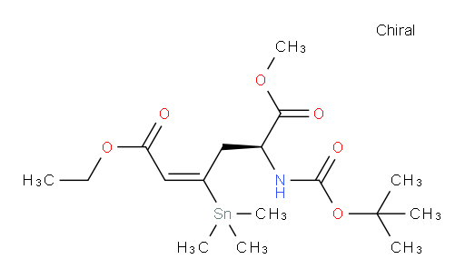 (S,E)-1-ethyl 6-methyl 5-((tert-butoxycarbonyl)amino)-3-(trimethylstannyl)hex-2-enedioate