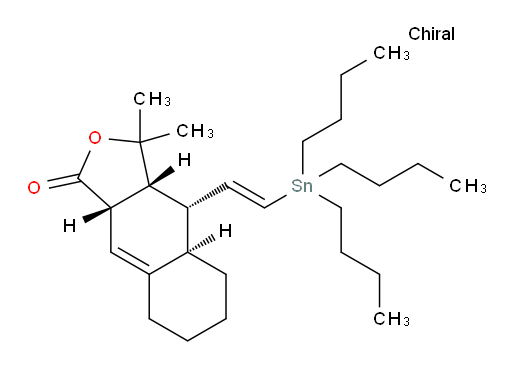 (3aR,4R,4aR,9aS)-3,3-dimethyl-4-((E)-2-(tributylstannyl)vinyl)-3,3a,4,4a,5,6,7,8-octahydronaphtho[2,3-c]furan-1(9aH)-one