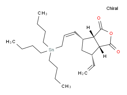 (3aS,4R,6S,6aR)-4-((Z)-3-(tributylstannyl)prop-1-en-1-yl)-6-vinyltetrahydro-1H-cyclopenta[c]furan-1,3(3aH)-dione
