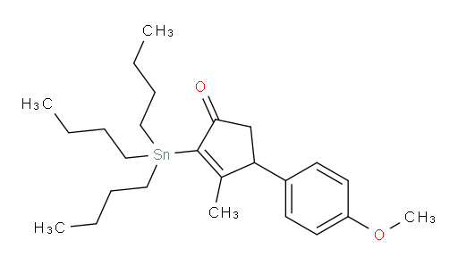4-(4-methoxyphenyl)-3-methyl-2-(tributylstannyl)cyclopent-2-enone
