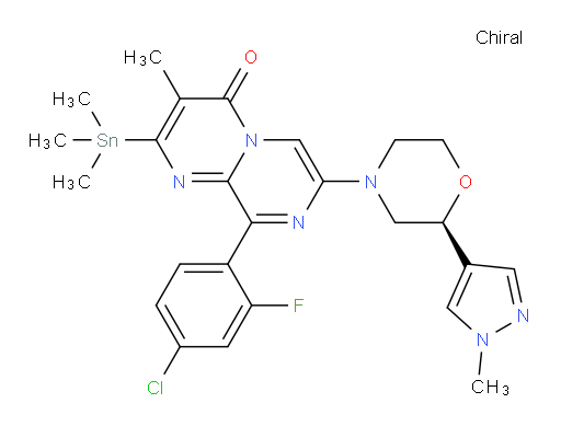 (S)-9-(4-chloro-2-fluorophenyl)-3-methyl-7-(2-(1-methyl-1H-pyrazol-4-yl)morpholino)-2-(trimethylstannyl)-4H-pyrazino[1,2-a]pyrimidin-4-one