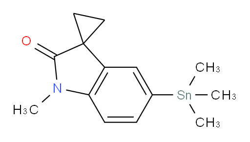 1'-methyl-5'-(trimethylstannyl)spiro[cyclopropane-1,3'-indolin]-2'-one