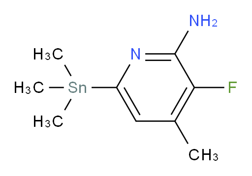 3-fluoro-4-methyl-6-(trimethylstannyl)pyridin-2-amine