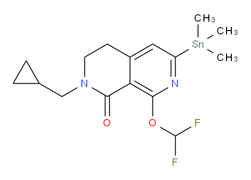 2-(cyclopropylmethyl)-8-(difluoromethoxy)-6-(trimethylstannyl)-3,4-dihydro-2,7-naphthyridin-1(2H)-one