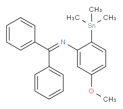 N-(diphenylmethylene)-5-methoxy-2-(trimethylstannyl)aniline