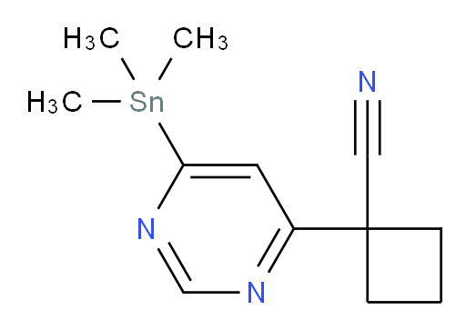 1-(6-(trimethylstannyl)pyrimidin-4-yl)cyclobutanecarbonitrile