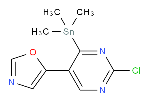 5-(2-chloro-4-(trimethylstannyl)pyrimidin-5-yl)oxazole
