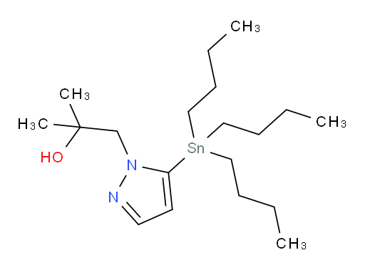2-methyl-1-(5-(tributylstannyl)-1H-pyrazol-1-yl)propan-2-ol