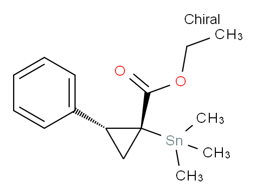 (1R,2R)-ethyl 2-phenyl-1-(trimethylstannyl)cyclopropanecarboxylate