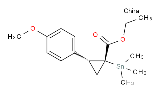 (1R,2R)-ethyl 2-(4-methoxyphenyl)-1-(trimethylstannyl)cyclopropanecarboxylate