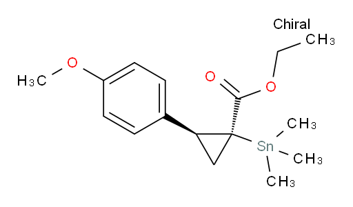 (1S,2S)-ethyl 2-(4-methoxyphenyl)-1-(trimethylstannyl)cyclopropanecarboxylate