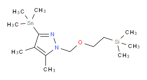 4,5-dimethyl-1-((2-(trimethylsilyl)ethoxy)methyl)-3-(trimethylstannyl)-1H-pyrazole