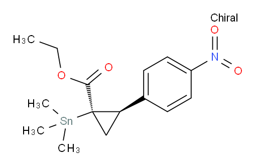 (1R,2R)-ethyl 2-(4-nitrophenyl)-1-(trimethylstannyl)cyclopropanecarboxylate