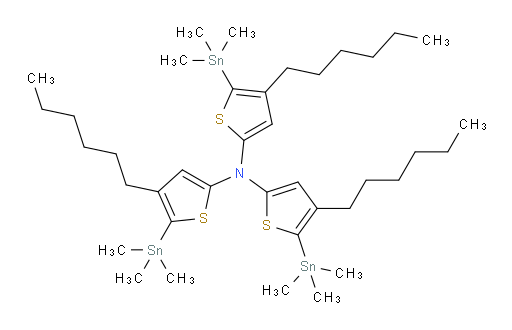 tris(4-hexyl-5-(trimethylstannyl)thiophen-2-yl)amine