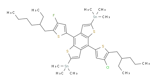(4-(4-chloro-5-(2-ethylpentyl)thiophen-2-yl)-8-(5-(2-ethylhexyl)-4-fluorothiophen-2-yl)benzo[1,2-b:4,5-b']dithiophene-2,6-diyl)bis(trimethylstannane)