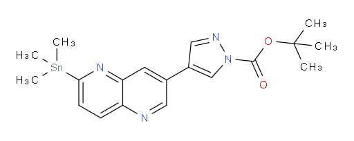 tert-butyl 4-(6-(trimethylstannyl)-1,5-naphthyridin-3-yl)-1H-pyrazole-1-carboxylate