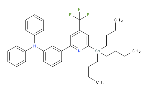 N,N-diphenyl-3-(6-(tributylstannyl)-4-(trifluoromethyl)pyridin-2-yl)aniline