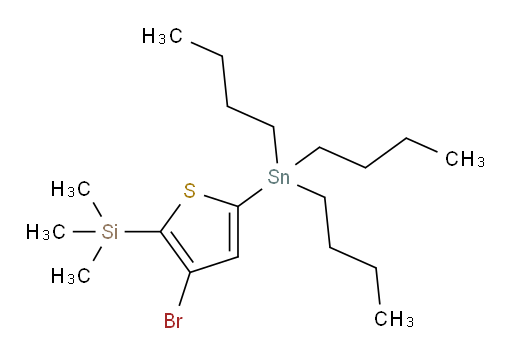 (3-bromo-5-(tributylstannyl)thiophen-2-yl)trimethylsilane