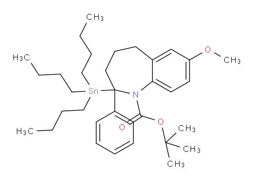 tert-butyl 7-methoxy-2-phenyl-2-(tributylstannyl)-2,3,4,5-tetrahydro-1H-benzo[b]azepine-1-carboxylate