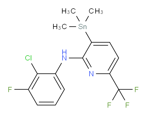 N-(2-chloro-3-fluorophenyl)-6-(trifluoromethyl)-3-(trimethylstannyl)pyridin-2-amine