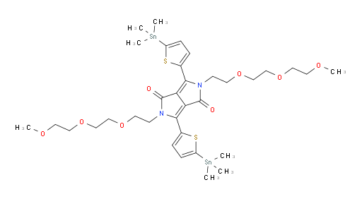 2,5-bis(2-(2-(2-methoxyethoxy)ethoxy)ethyl)-3,6-bis(5-(trimethylstannyl)thiophen-2-yl)pyrrolo[3,4-c]pyrrole-1,4(2H,5H)-dione