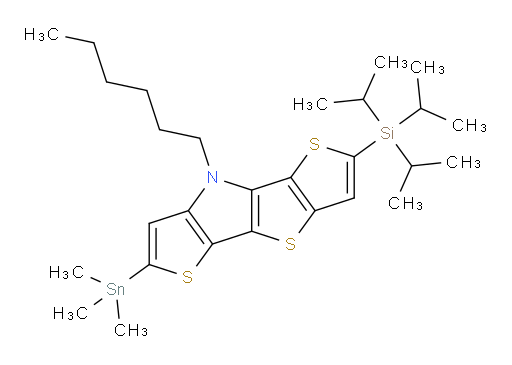 8-hexyl-2-(triisopropylsilyl)-6-(trimethylstannyl)-8H-thieno[2',3':4,5]thieno[3,2-b]thieno[2,3-d]pyrrole