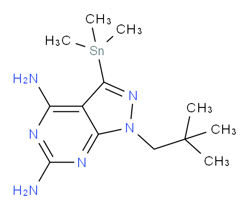 1-neopentyl-3-(trimethylstannyl)-1H-pyrazolo[3,4-d]pyrimidine-4,6-diamine