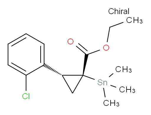 (1R,2R)-ethyl 2-(2-chlorophenyl)-1-(trimethylstannyl)cyclopropanecarboxylate
