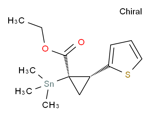 (1R,2S)-ethyl 2-(thiophen-2-yl)-1-(trimethylstannyl)cyclopropanecarboxylate