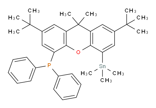 (2,7-di-tert-butyl-9,9-dimethyl-5-(trimethylstannyl)-9H-xanthen-4-yl)diphenylphosphine