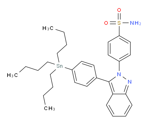 4-(3-(4-(tributylstannyl)phenyl)-2H-indazol-2-yl)benzenesulfonamide