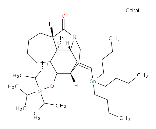 (2R,6aS,11aS,11bR,E)-11a-methyl-3-((tributylstannyl)methylene)-12-((triisopropylsilyl)oxy)decahydro-1H-2,11-methanocyclohepta[a]indolizin-6(2H)-one