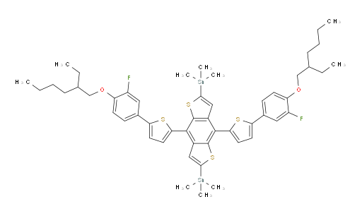 (4,8-bis(5-(4-((2-ethylhexyl)oxy)-3-fluorophenyl)thiophen-2-yl)benzo[1,2-b:4,5-b']dithiophene-2,6-diyl)bis(trimethylstannane)